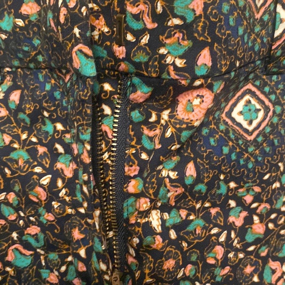 NWOT! J.CREW Navy Tropical Floral Ankle Crop Skimmer Trouser Pants 0 - Picture 3 of 9